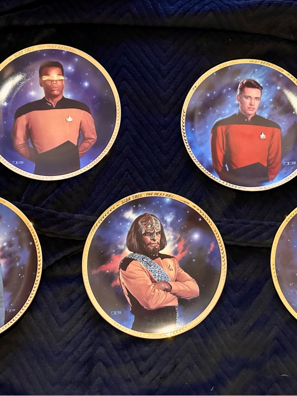 Hamilton Star Trek The Next Generation Commemorative Plate set of 5 NEW IN BOXES
